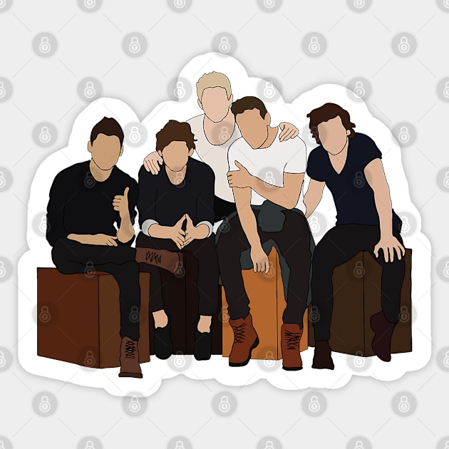 one direction sit together Sticker by denissoe